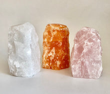 Load image into Gallery viewer, Rose Quartz | Crystal Quartz | Orange Calcite Lamps
